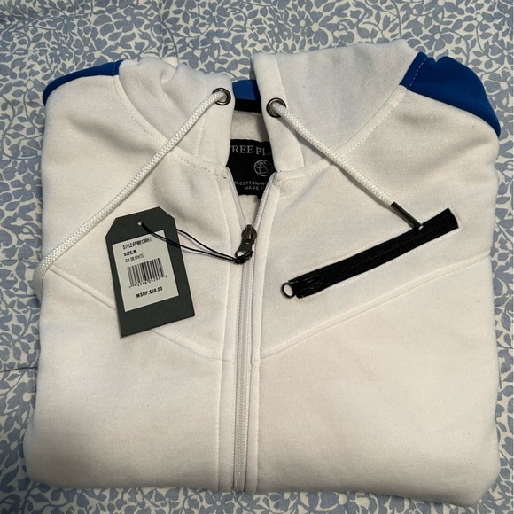 NEW Free Planet Full Zip Men’s White Jacket NWT Medium - Picture 9 of 9